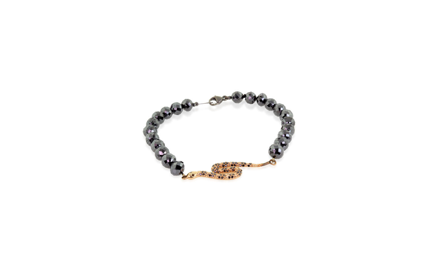 Black Diamond Hexagon Bolt Beaded Bracelet – Marissa Collections